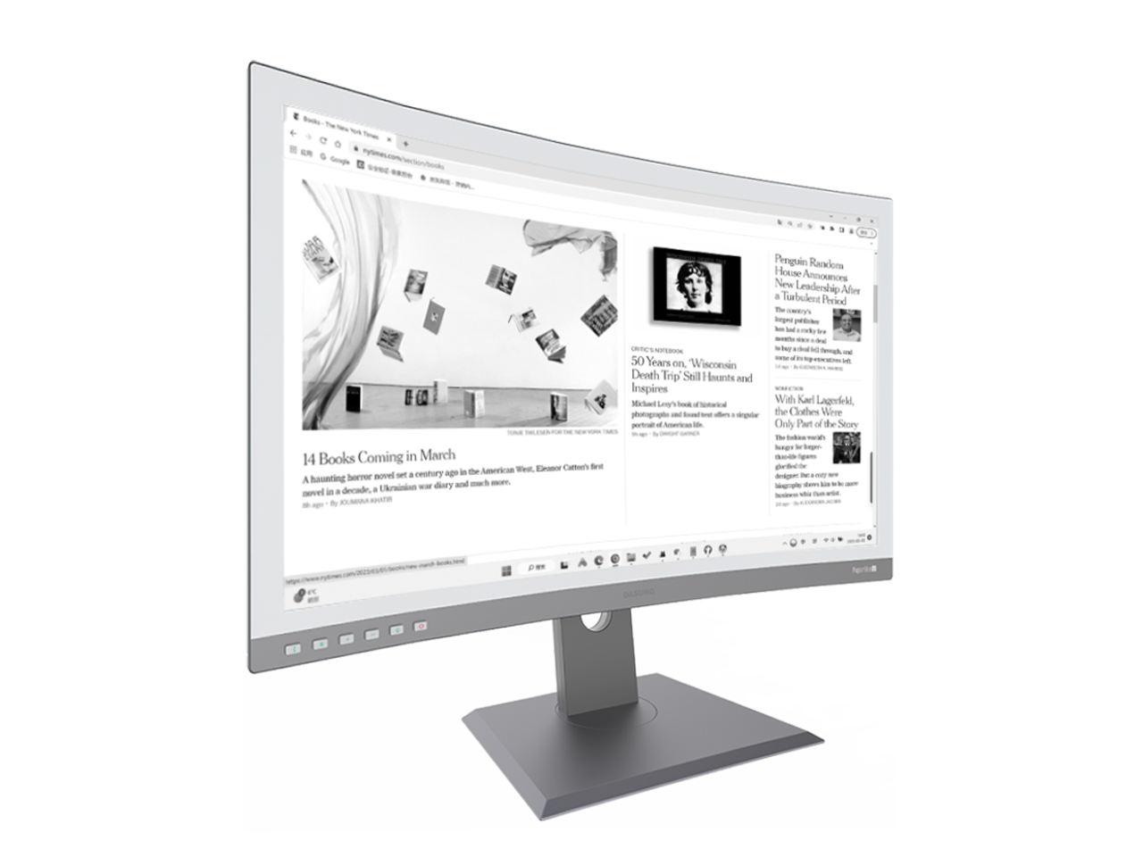 DASUNG 25.3" Curved E-ink Monitor: Paperlike 253 U